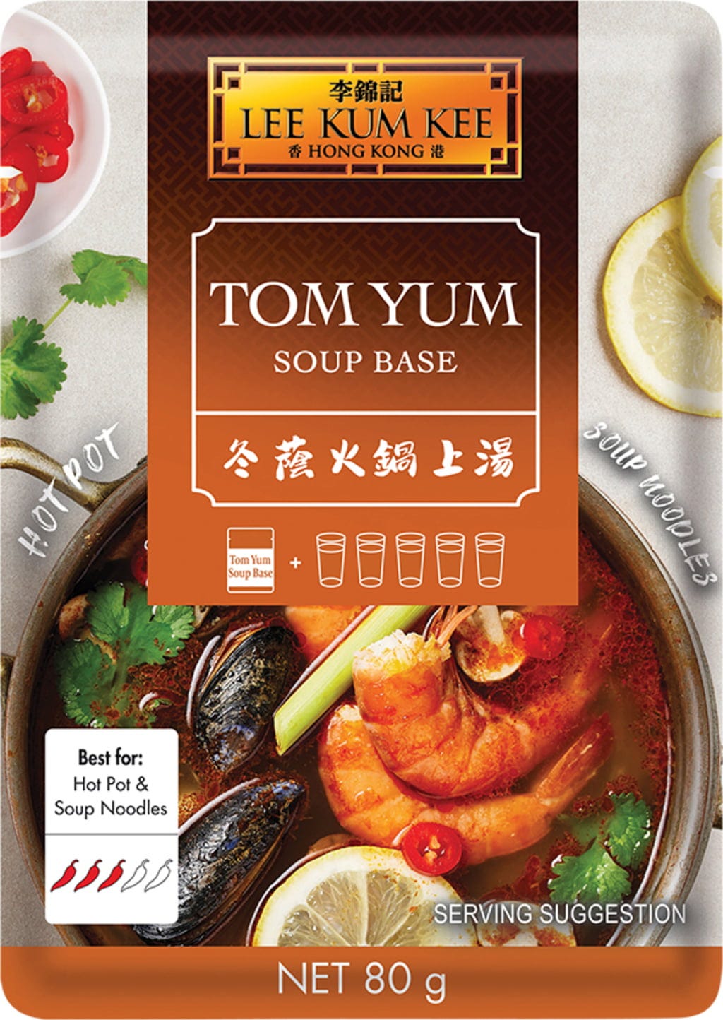 LEE KUM KEE Baza zupy Tom Yum, 80 g