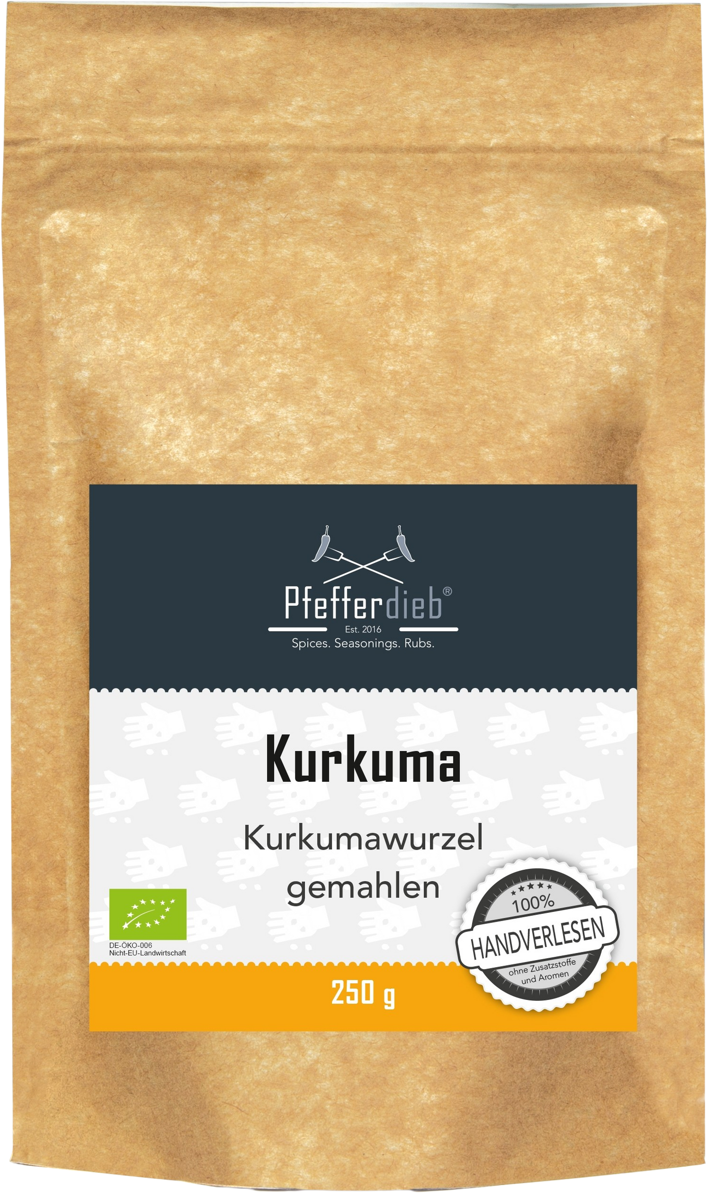 Pfefferdieb Bio Kurkuma (ostryż długi), mielona, 250 g