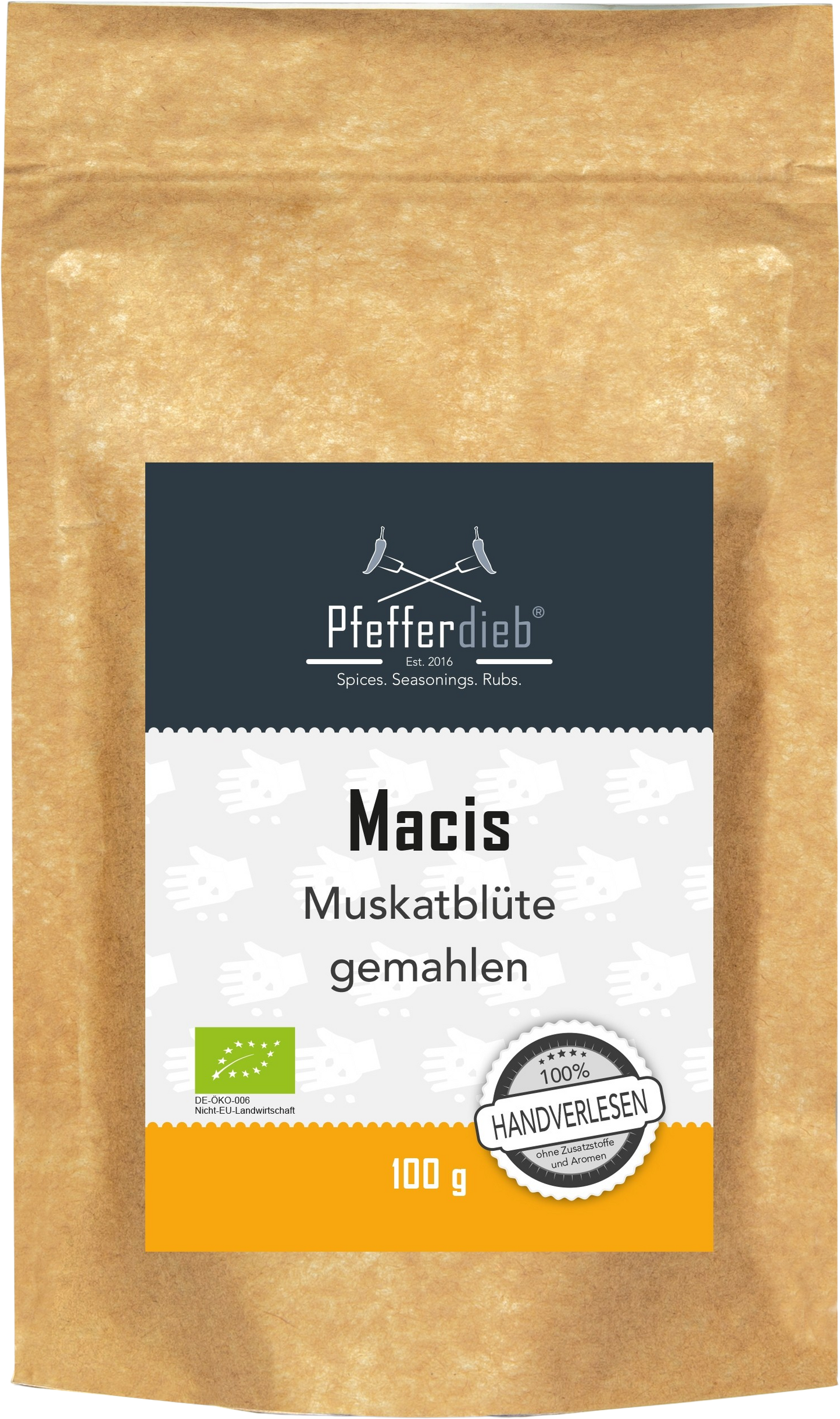 Pfefferdieb Bio Macis (kwiat muszkatołowy), mielony, 100 g