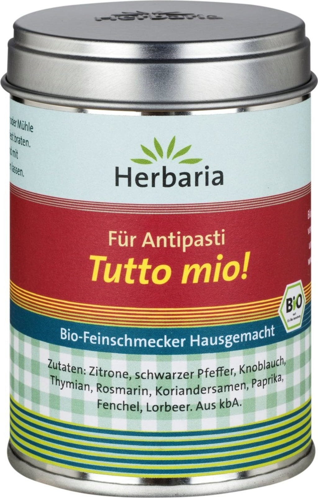 Herbaria Mieszanka przypraw "Tutto Mio!" Bio, Puszka, 65g