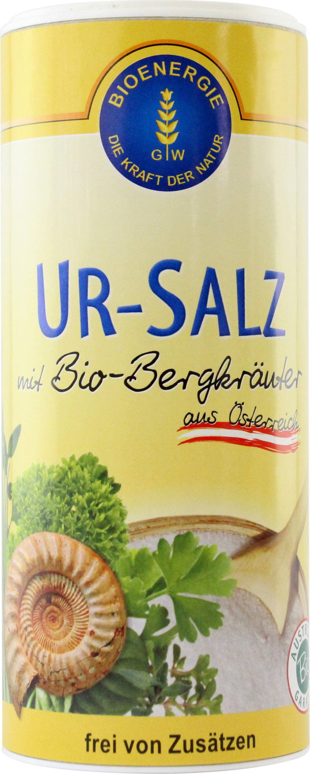 Bioenergie Sól starożytna z ziołami organicznymi  w solniczce, 170g solniczka