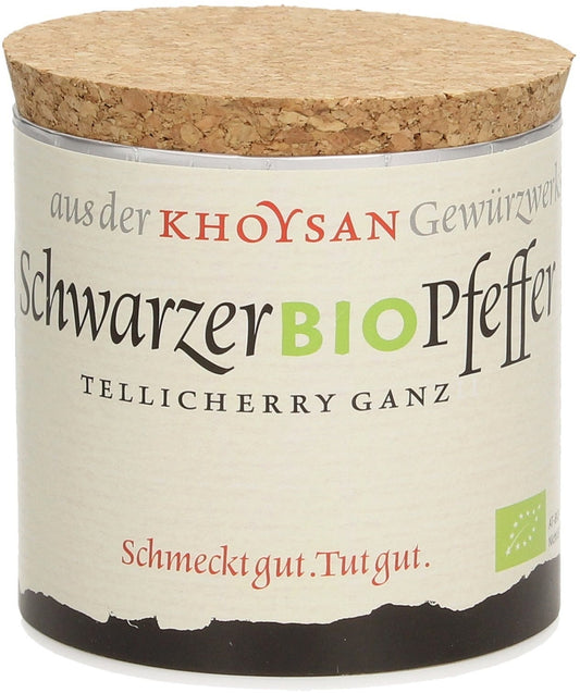 Khoysan Meersalz Organiczny czarny pieprz w całości, 100 g