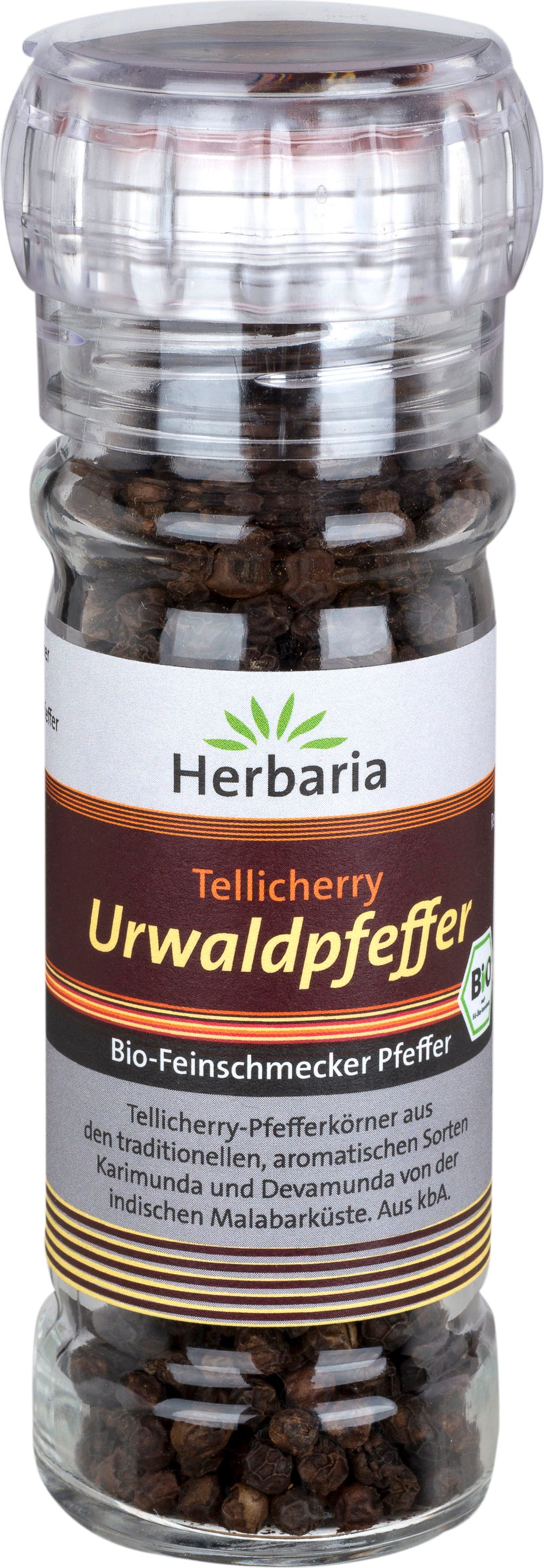Herbaria Dziki ieprz Tellicherry bio, W młynku, 50g