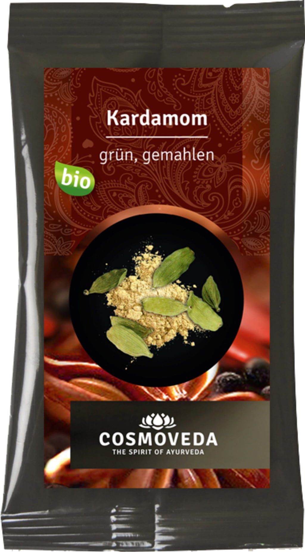 Cosmoveda Organiczny zielony kardamon mielony, 10 g